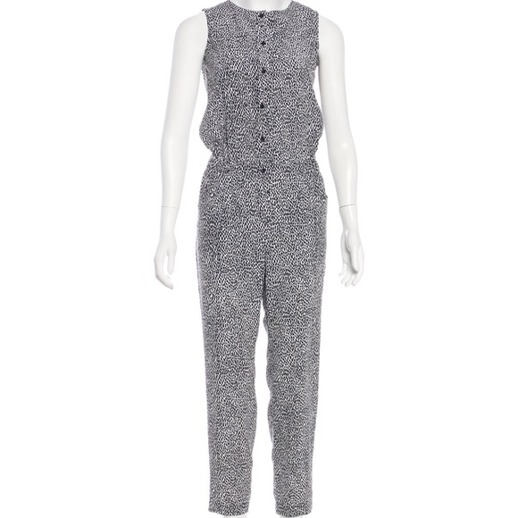 Theory Pants - Theory black and white sleeveless jumpsuit 4